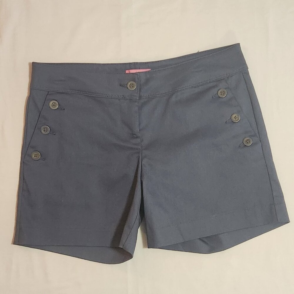 Isaac Mizrahi Blue Tailored Chino Shorts w/Pockets Size 6
